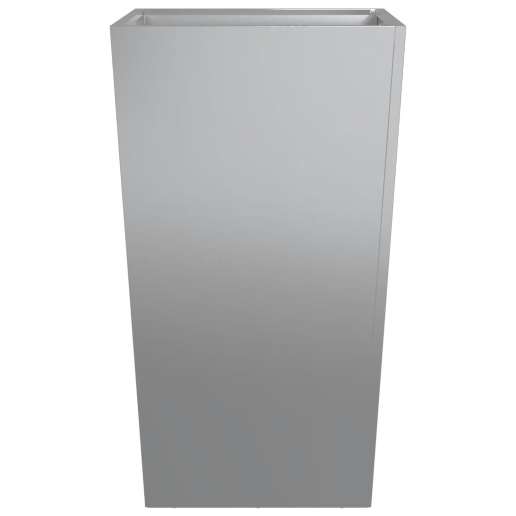 Garden Planter 45x45x75 cm Galvanised Steel