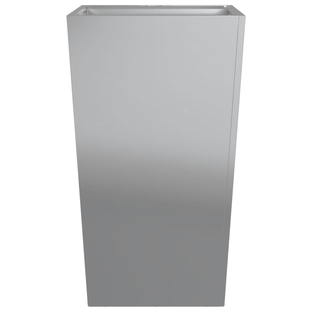 Garden Planter 45x45x75 cm Galvanised Steel