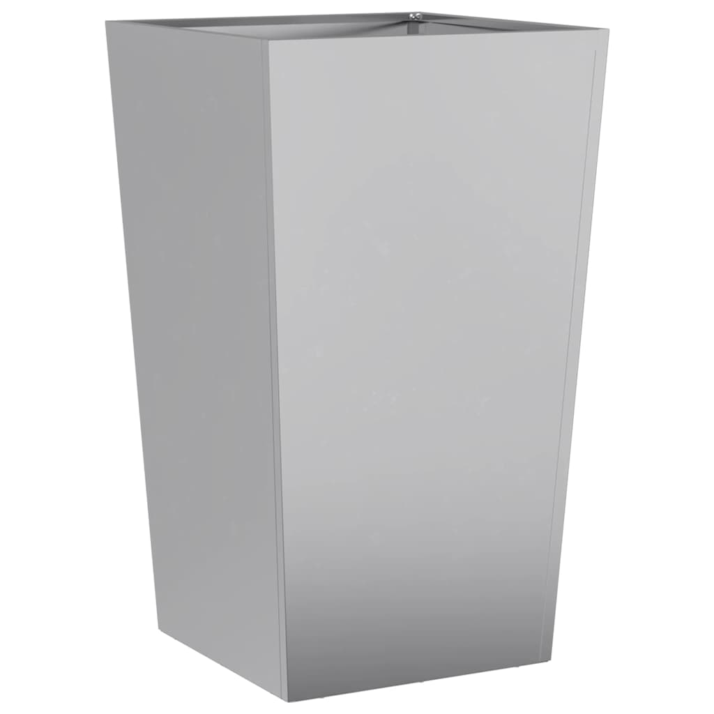 Garden Planter 45x45x75 cm Galvanised Steel