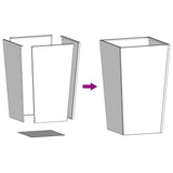 Garden Planter 45x45x75 cm Galvanised Steel