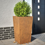 Garden Planters 2 pcs 45x45x75 cm Weathering Steel