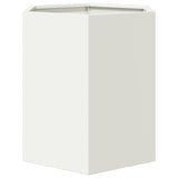 Garden Planter White Hexagon 46x40x45 cm Steel