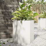 Garden Planter White Hexagon 46x40x45 cm Steel