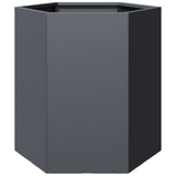 Garden Planter Anthracite Hexagon 46x40x45 cm Steel