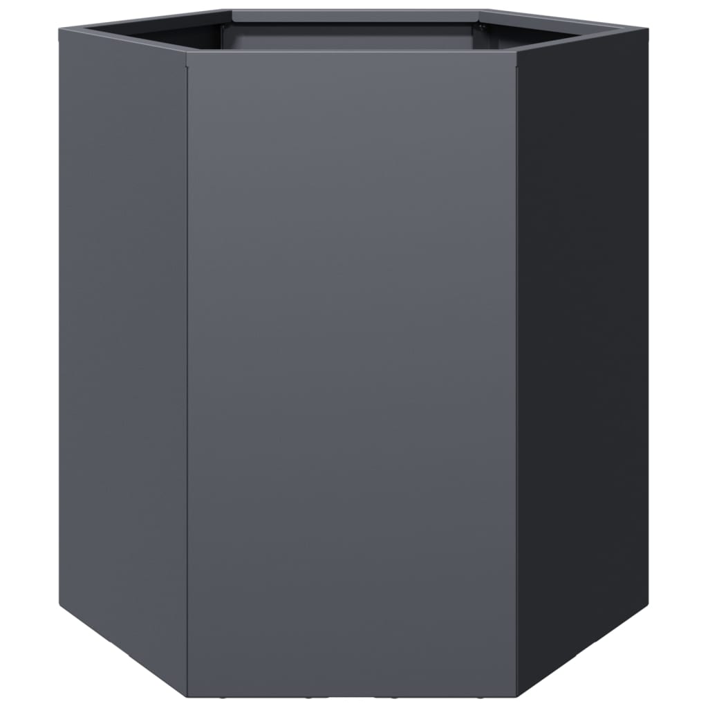 Garden Planter Anthracite Hexagon 46x40x45 cm Steel