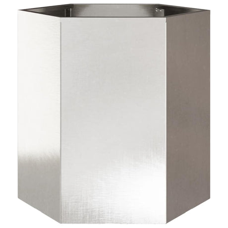 Garden Planter Hexagon 46x40x45 cm Stainless Steel