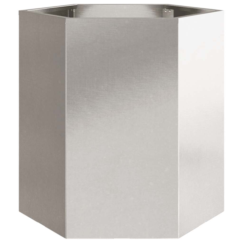 Garden Planter Hexagon 46x40x45 cm Stainless Steel