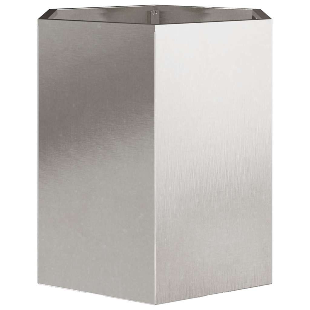 Garden Planter Hexagon 46x40x45 cm Stainless Steel