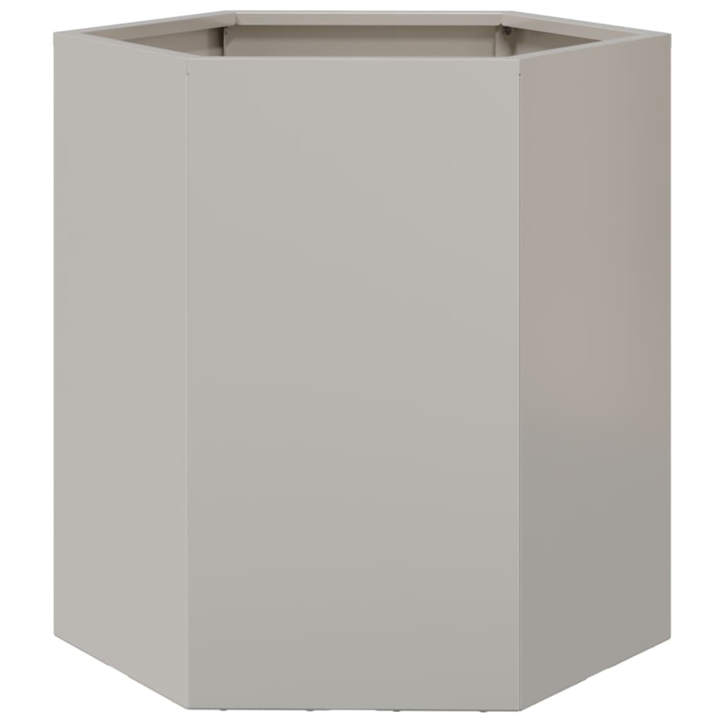 Garden Planter Hexagon 46x40x45 cm Stainless Steel