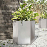 Garden Planter Hexagon 46x40x45 cm Stainless Steel