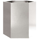 Garden Planter 2 pcs Hexagon 46x40x45 cm Stainless Steel