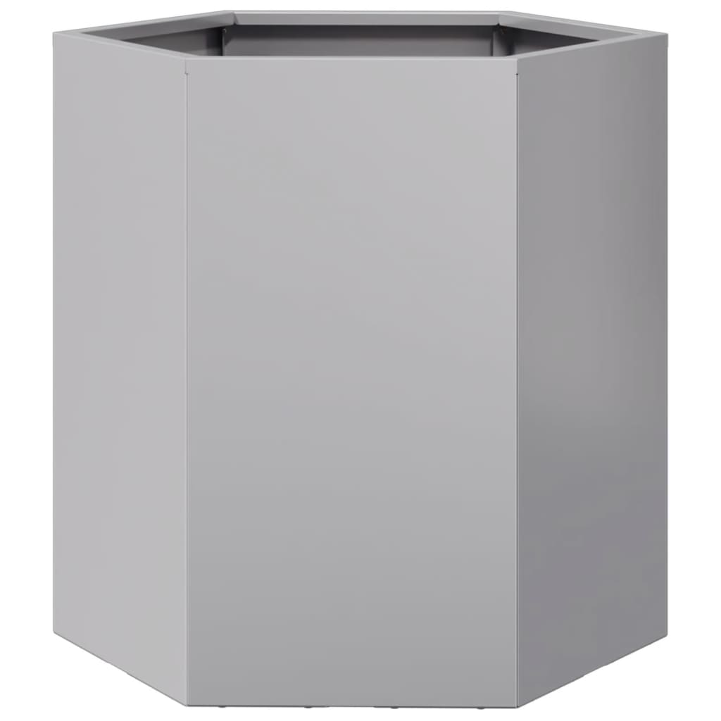 Garden Planter Hexagon 46x40x45 cm Galvanized Steel