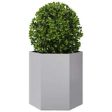 Garden Planter Hexagon 46x40x45 cm Galvanized Steel
