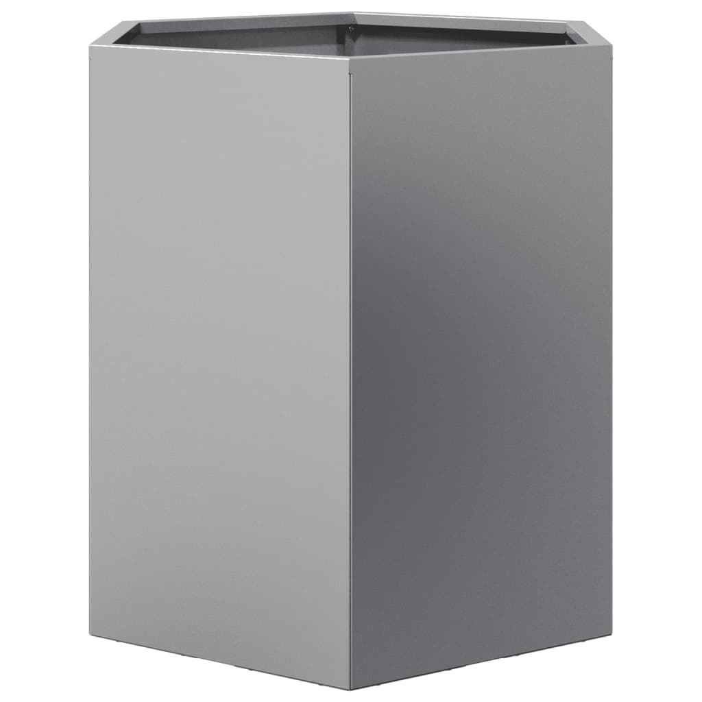 Garden Planter Hexagon 46x40x45 cm Galvanized Steel