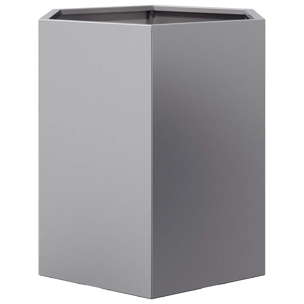 Garden Planter Hexagon 46x40x45 cm Galvanized Steel
