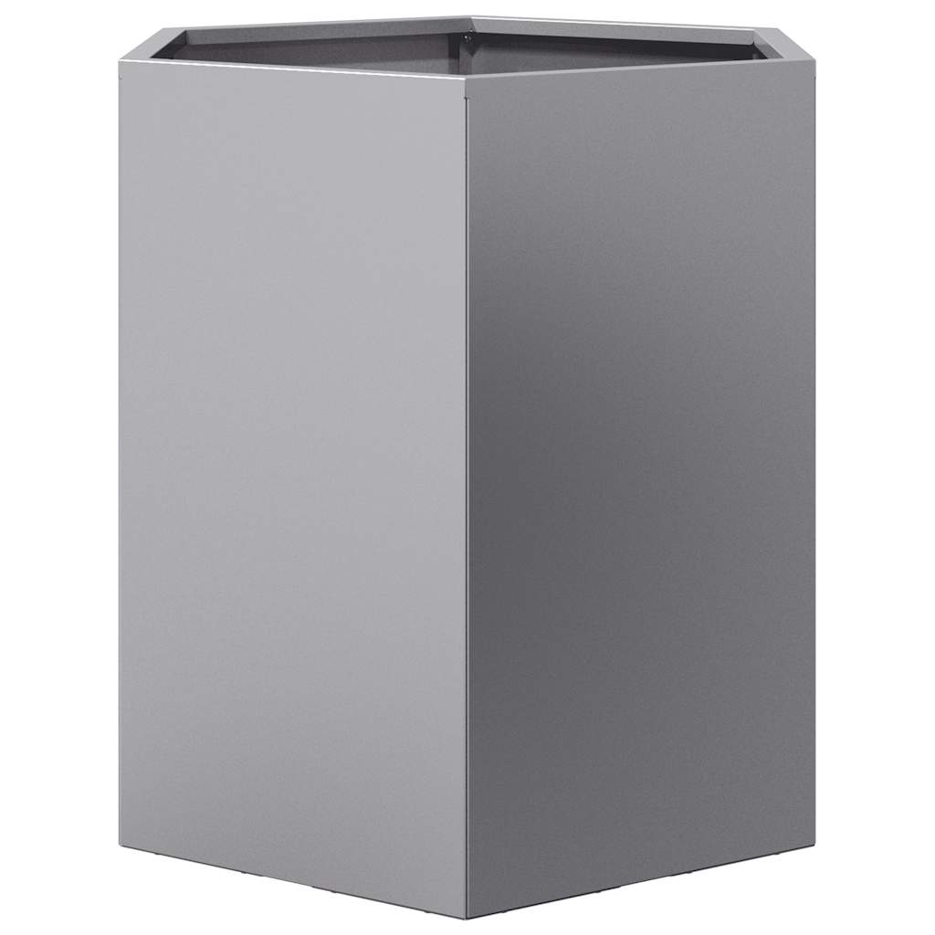 Garden Planter Hexagon 46x40x45 cm Galvanized Steel