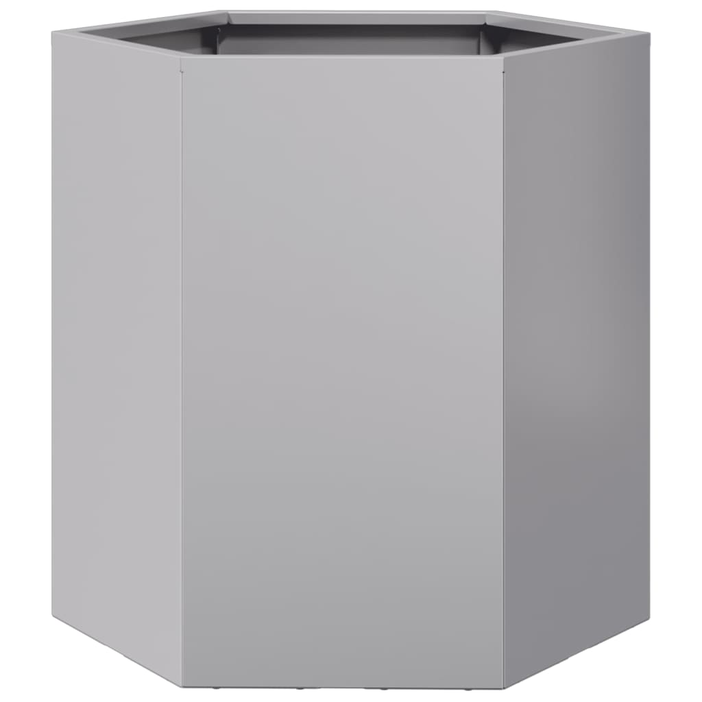 Garden Planter Hexagon 46x40x45 cm Galvanized Steel