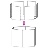 Garden Planter Hexagon 46x40x45 cm Galvanized Steel
