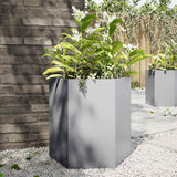 Garden Planter Hexagon 46x40x45 cm Galvanized Steel
