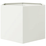 Garden Planter White Hexagon 69x60x45 cm Steel