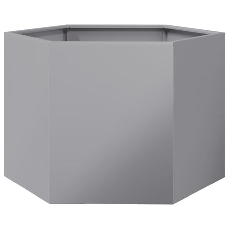 Garden Planter Hexagon 69x60x45 cm Galvanized Steel