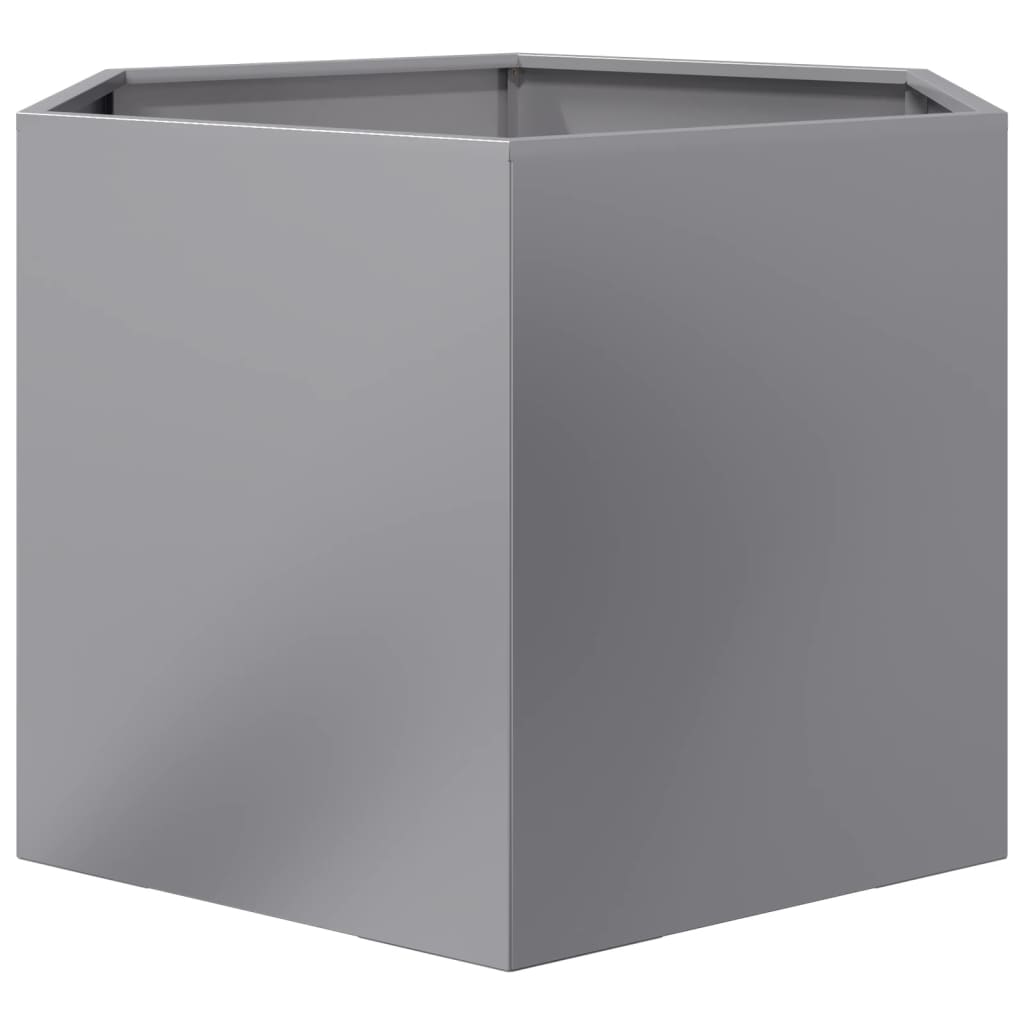 Garden Planter Hexagon 69x60x45 cm Galvanized Steel