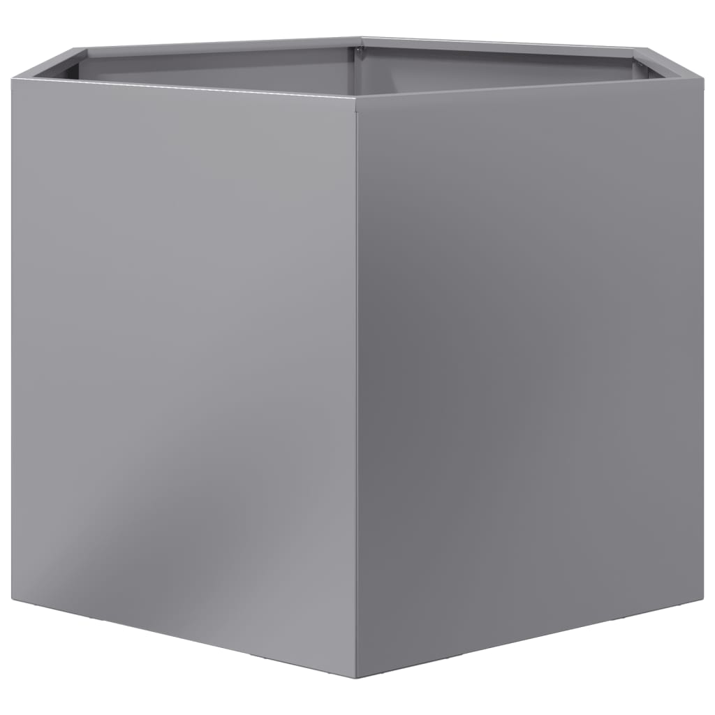 Garden Planter Hexagon 69x60x45 cm Galvanized Steel