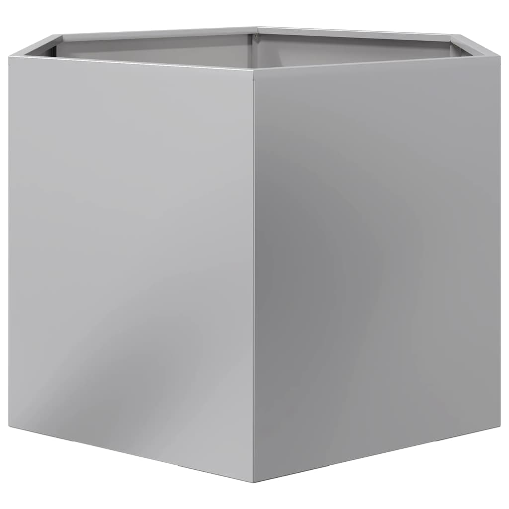 Garden Planter Hexagon 69x60x45 cm Galvanized Steel
