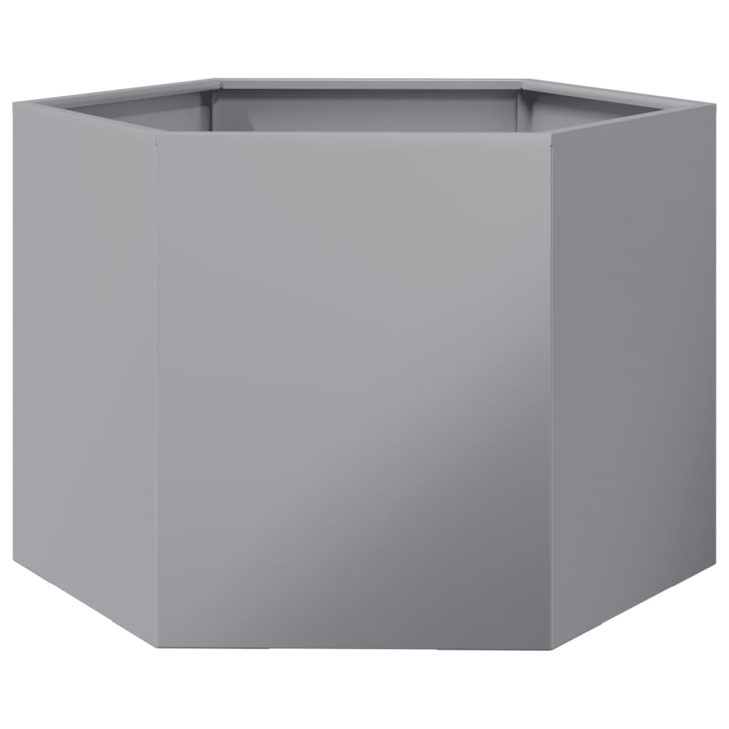 Garden Planter Hexagon 69x60x45 cm Galvanized Steel