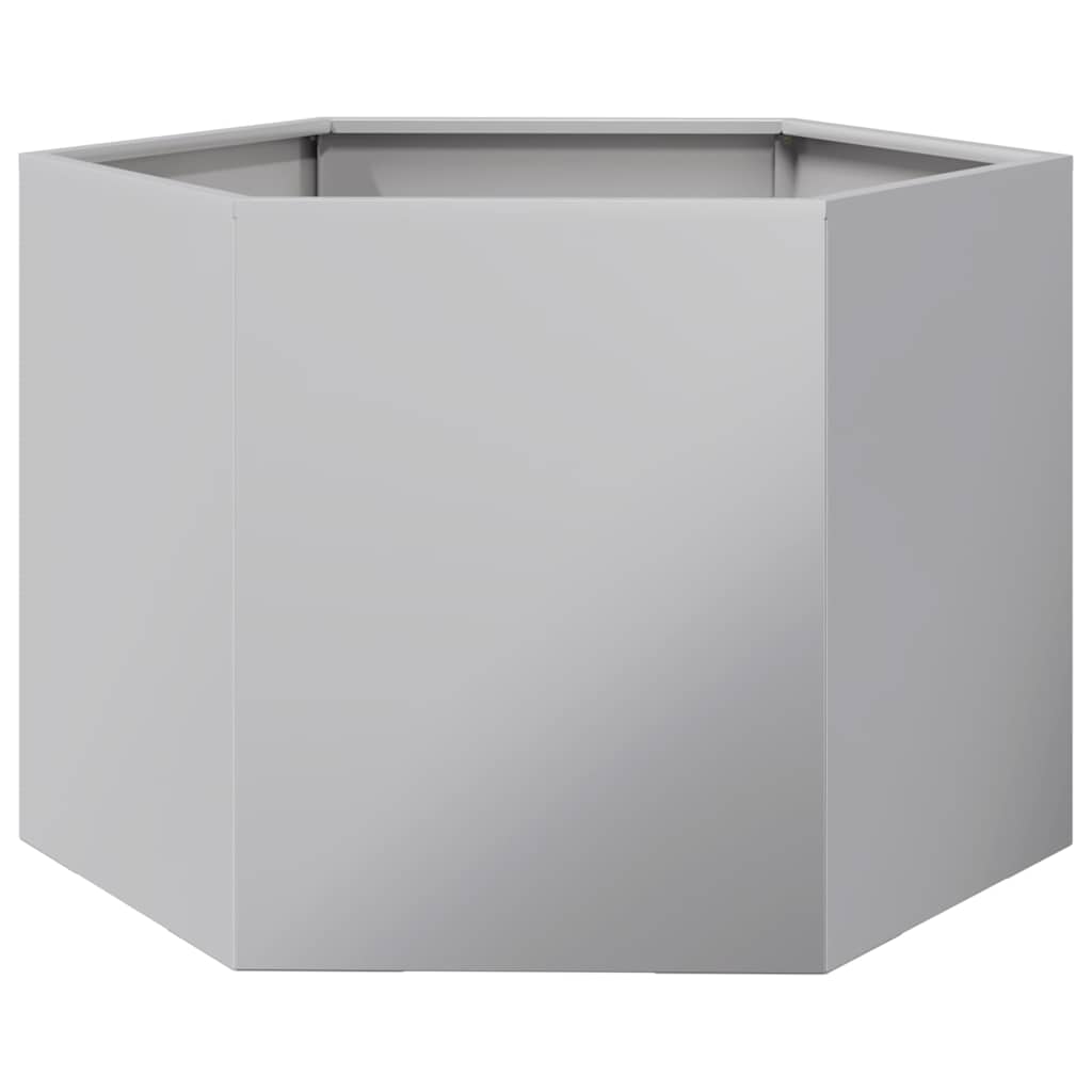 Garden Planter Hexagon 69x60x45 cm Galvanized Steel