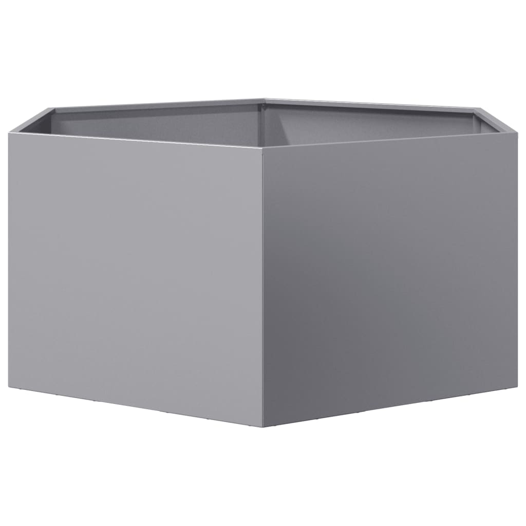 Garden Planter Hexagon 104x90x45 cm Galvanized Steel