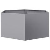 Garden Planter Hexagon 104x90x45 cm Galvanized Steel