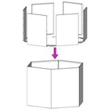 Garden Planter Hexagon 104x90x45 cm Galvanized Steel