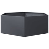 Garden Planter Anthracite Hexagon 138x120x45 cm Steel