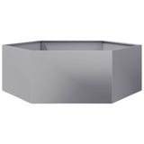 Garden Planter Hexagon 138x120x45 cm Galvanized Steel