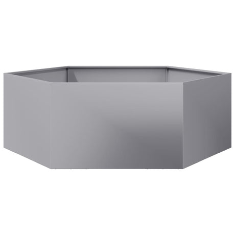 Garden Planter Hexagon 138x120x45 cm Galvanized Steel