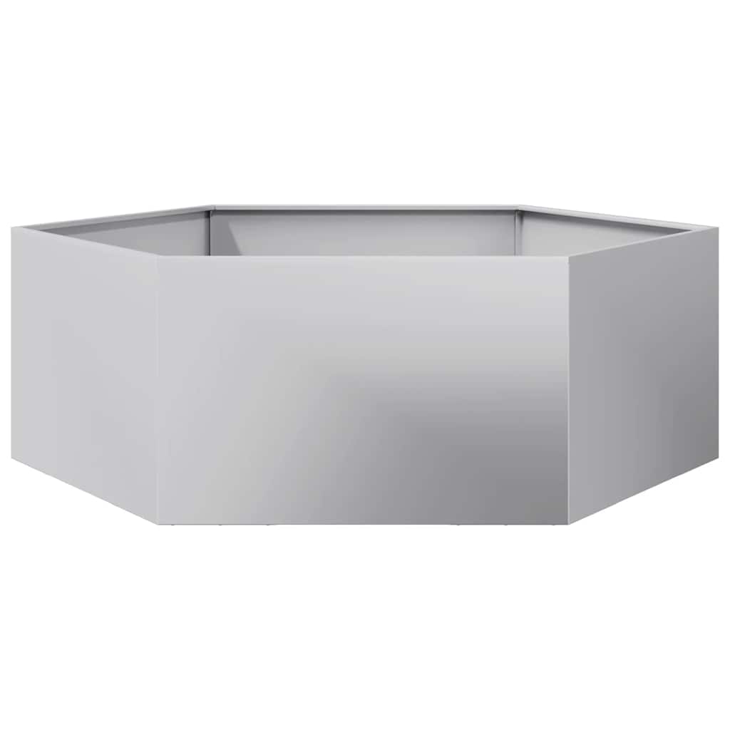 Garden Planter Hexagon 138x120x45 cm Galvanized Steel