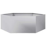 Garden Planter Hexagon 138x120x45 cm Galvanized Steel