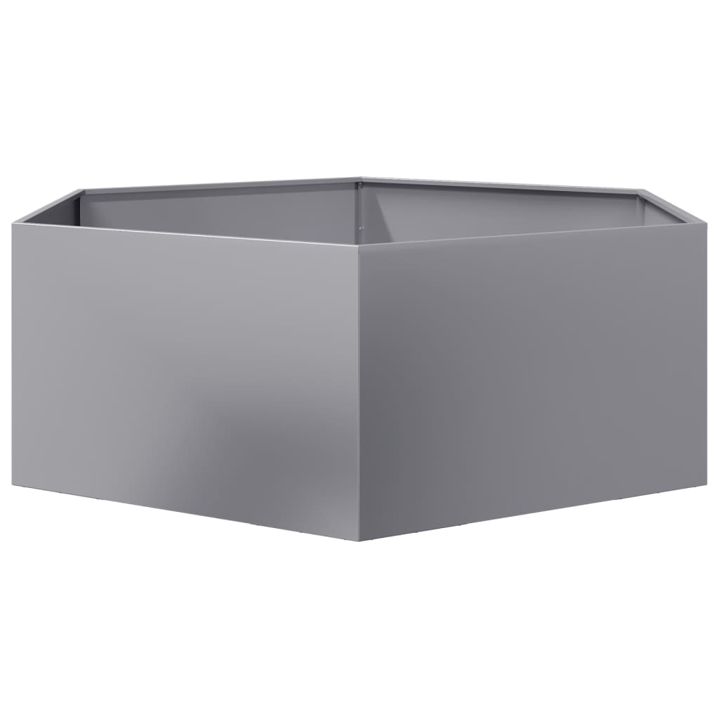 Garden Planter Hexagon 138x120x45 cm Galvanized Steel