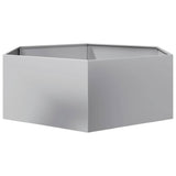 Garden Planter Hexagon 138x120x45 cm Galvanized Steel