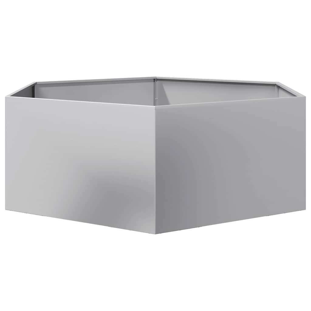 Garden Planter Hexagon 138x120x45 cm Galvanized Steel