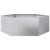 Garden Planter Hexagon 138x120x45 cm Galvanized Steel