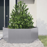 Garden Planter Hexagon 138x120x45 cm Galvanized Steel