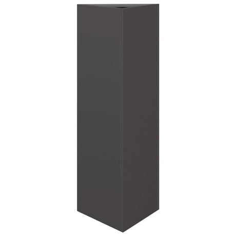 Garden Planter Black Triangular 30x26x75 cm Steel