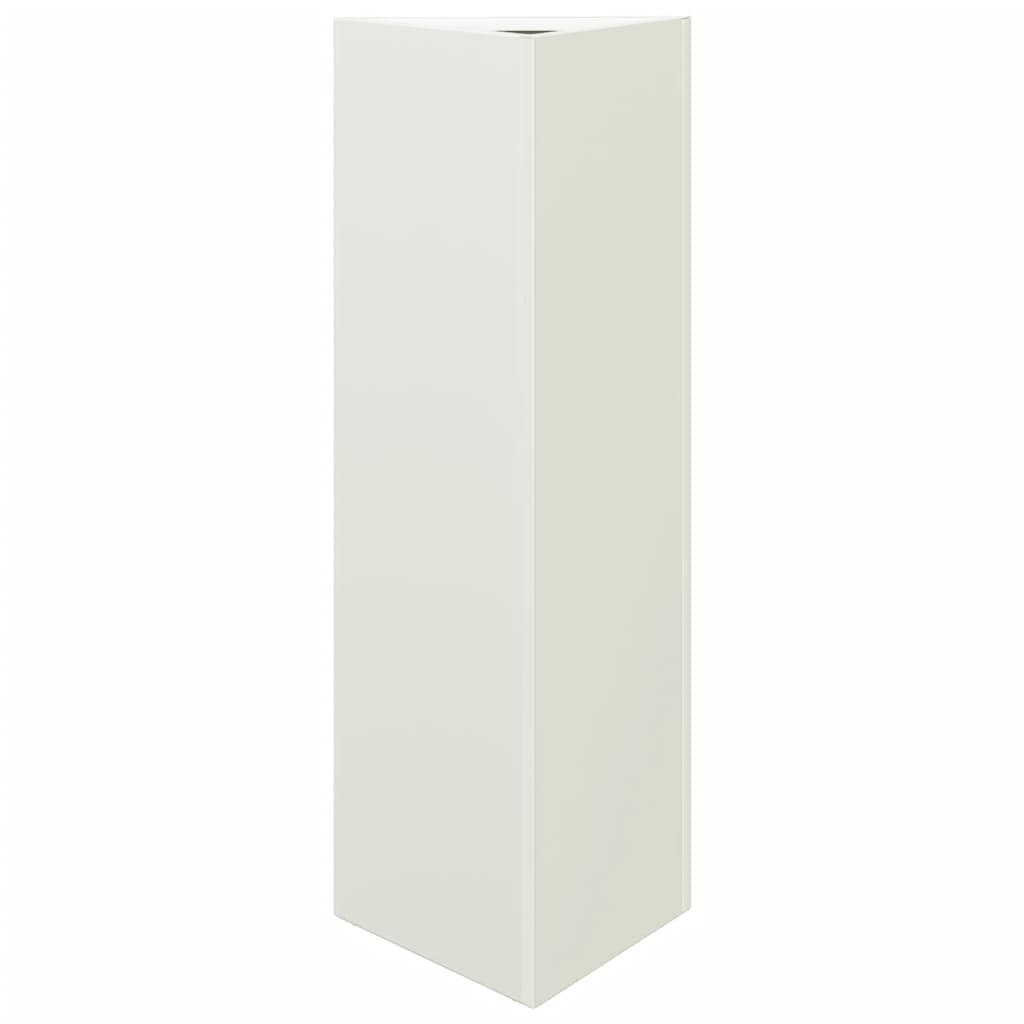 Garden Planter White Triangular 30x26x75 cm Steel