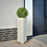 Garden Planter White Triangular 30x26x75 cm Steel