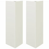 Garden Planters 2 pcs White Triangular 30x26x75 cm Steel