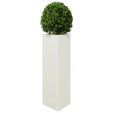 Garden Planters 2 pcs White Triangular 30x26x75 cm Steel