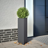 Garden Planters 2 pcs Anthracite Triangular 30x26x75 cm Steel