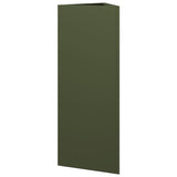 Garden Planter Olive Green Triangular 30x26x75 cm Steel